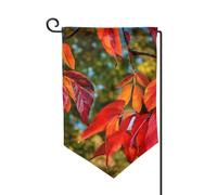 Drapeau de bienvenue imprimé feuilles rouges d'automne pour décoration extérieure pour jardin patio 30,5 x 45,7 cm, plusieurs formes