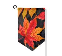Drapeau de bienvenue imprimé feuilles rouges d'automne pour décoration extérieure pour jardin patio 30,5 x 45,7 cm, plusieurs formes