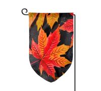 Drapeau de bienvenue imprimé feuilles rouges d'automne pour décoration extérieure pour jardin patio 30,5 x 45,7 cm, plusieurs formes