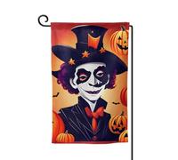 Drapeau de bienvenue imprimé Happy Halloween - Décoration extérieure - Pour jardin et terrasse - 30,5 x 45,7 cm - Plusieurs formes