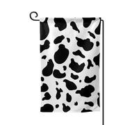 Drapeau de bienvenue imprimé motif vache - Décoration extérieure - Pour jardin et terrasse - 30,5 x 45,7 cm - Plusieurs formes