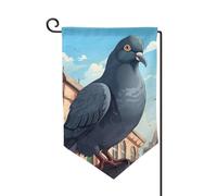 Drapeau de bienvenue imprimé pigeon de dessin animé, décoration extérieure, drapeau de jardin toutes saisons, 30,5 x 45,7 cm, plusieurs formes