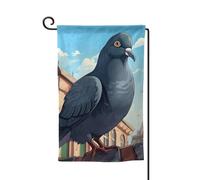 Drapeau de bienvenue imprimé pigeon de dessin animé, décoration extérieure, drapeau de jardin toutes saisons, 30,5 x 45,7 cm, plusieurs formes