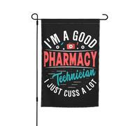 Drapeau De Bienvenue Je Suis Un Bon Technicien En Pharmacie Suspendre Drapeau Durable Bannière Pour D'Intérieur Vacances Extérieure 12X18 Inch