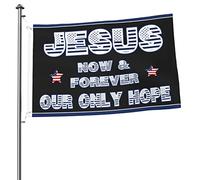 Drapeau De Bienvenue Jésus, Maintenant Et Pour Toujours, Notre Seul Espoir Amusant Bannière Décorative Durable Drapeau Décoratif De Jardin Pour Maison Balcon Pelouse 3X5 Ft