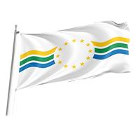 Drapeau De Bienvenue La Région Des Fleuves Du Chili Amusant Décoration De Drapeau Imperméable Bannière Pour D'Intérieur Maison Porche 3X5 Ft