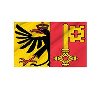 Drapeau De Bienvenue Le Canton De Genève En Suisse Uv Fade Résistant Drapeau De Jardin Amusant Bannière De Cour Pour Extérieure Pelouse Maison 3X5 Ft