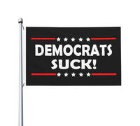 Drapeau De Bienvenue Les Démocrates Sont Nuls Durable Décoration De Jardin Double Face Bannière Pour D'Intérieur Ferme Maison 3X5 Ft