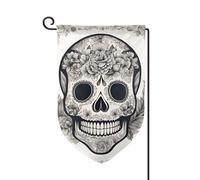 Drapeau de bienvenue mexicain imprimé tête de mort pour décoration extérieure pour jardin patio drapeau 30,5 x 45,7 cm, plusieurs formes