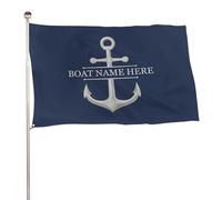 Drapeau de bienvenue nautique personnalisé pour cour, maison, plage, lac, entrée côtière, nom de bateau, bannière amusante pour les amateurs de voile, la famille, les amis
