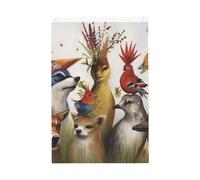 Drapeau de bienvenue pour fête des animaux - 61 x 91 cm - Double face - Ne se décolore pas - Pour maison, cour, porche, pelouse, décoration extérieure