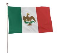 Drapeau de Bienvenue Premier Empire mexicain 1821-1823 Bannière de Cour | pour Maison 3x5 FT UV Fade RéSistant Drapeau de Jardin Durable Bannière pour Intérieur Pelouse