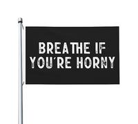 Drapeau De Bienvenue Respire Si Tu Es Excité Double Face Drapeau Décoratif Imperméable Bannière Décorative Pour Patio Maison Extérieure 3X5 Ft