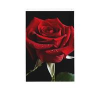 Drapeau de bienvenue sur fond noir rose rouge 61 x 91 cm double face qui ne se décolore pas pour maison, cour, porche, pelouse, décoration extérieure