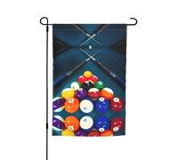 Drapeau de billard 45 x 30 cm en polyester pour décoration de jardin ou de terrasse
