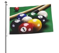 Drapeau de billard de 6,1 x 0,9 m avec impression double face pour l'extérieur, les vacances, bannière cadeau avec œillets, toile de fond pour photo pour décoration intérieure et extérieure