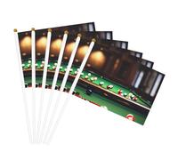 Drapeau de billard léger à main double face pour fête, défilé, décoration d'intérieur, célébrations