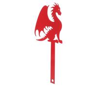 Drapeau de Boîte aux Lettres Dragon en Métal Rouge, Montage | Kit de Remplacement, Acrylique et Fer, Style Artistique Mystique, pour Jardin et Poteau Extérieur