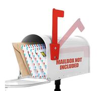 Drapeau de boîte aux lettres sortante Anley - Kit de remplacement de drapeau surélevé pour transporteur de courrier d'avertissement en plastique résistant à la rouille