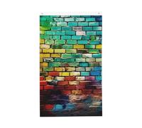Drapeau de brique coloré de 9,6 x 1,5 m, drapeau de jardin vertical double face avec œillets en laiton, toile de fond photo, drapeau de cour pour intérieur et extérieur