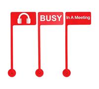 Drapeau De Bureau - 3 Pièces, Panneau Indicateur De Mise Au Point Portable | Panneau D'état Occupé Pour Femmes, Travail À Domicile, Station Informatique, Collègue D'école, Ordinateur De Bureau