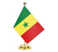 Drapeau de bureau de Sénégal,Petite bannière intérieure sénégalaisde 12 pouces,Petite décoration d'impression pour la table de salle de e bureau à la maison Desk Senegal