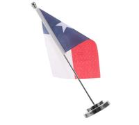 Drapeau de Bureau du Texas avec Mât Métallique Amovible, Polyester | Format Compact pour Conférences et Salle de Réunion, Tenue des Couleurs, Finition Résistante à Décoloration