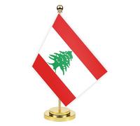 Drapeau de bureau Liban, 30 cm grand petit Libanais Populaire Libanais Peuple Libanais en plein air, minuscule impression décor pour bureau maison table bureau Liban