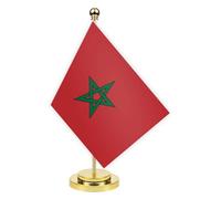 Drapeau de Bureau Maroc, 30 cm Grand Petit Peuple Marocain Bannière Populaire Marocain en Plein Air, Minuscule Impression Décor pour Bureau Maison Table Bureau Moroc