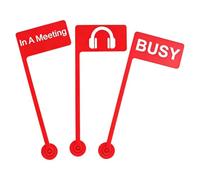 Drapeau De Bureau - Panneau Indicateur De Mise Au Point En 3 Pièces | Outil D'indicateur Fiable, Marqueur De Bureau D'état D'occupation D'alerte Rouge Pour Accessoire De Productivité De Poste De