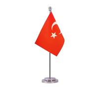 Drapeau de bureau turc de la Turquie, petit drapeau turc de bureau, mini drapeau turc, drapeaux miniatures du monde international, drapeaux de pays internationaux, festival, célébration, décoration de