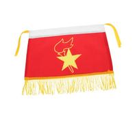 Drapeau de Caisse Claire Rouge en Nylon pour Élèves de Fanfare | Format 15x12 Pouces, Portable et Facile à Transporter, pour Instruments de Batterie et Événements Scolaires