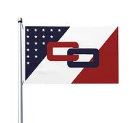 Drapeau de Canton, Ohio, 90 x 150 cm, polyester résistant double face, bannière décorative extérieure, drapeau de bienvenue pour la maison, la terrasse ou le jardin.