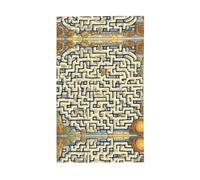 Drapeau de carte au trésor du labyrinthe. Drapeau décoratif d'extérieur 0,9 x 1,5 m, bannière verticale en polyester. Convient pour une utilisation en extérieur