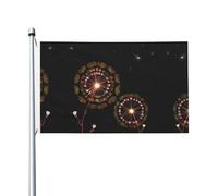 Drapeau de célébration extérieur imprimé pissenlit étoilé (91,4 x 152,4 cm) - Idéal pour le jardin, la cour et les décorations de vacances