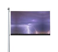 Drapeau de célébration imprimé tempête de foudre (91,4 x 152,4 cm) - Idéal pour le jardin, la cour et les décorations de vacances
