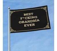 Drapeau de chambre universitaire Best F *Cking Grandma Ever Flag Man Cave Rules Happy Camper Gifts (Color : Color, Size : 120x180cm)