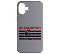 Drapeau de Charleston County en Caroline du Sud Pompier Fin Ligne Rouge Coque pour iPhone 16 Plus