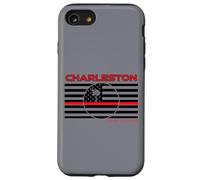 Drapeau de Charleston County en Caroline du Sud Pompier Fin Ligne Rouge Coque pour iPhone SE (2020) / 7/8