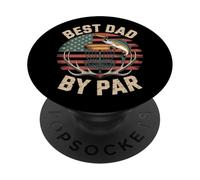 Drapeau de chasse et de pêche pour Disc Golf Frisbee Dad Best Dad By Par PopSockets PopGrip Adhésif