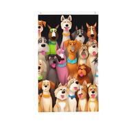 Drapeau de chien de 9,6 x 1,5 m - Drapeau vertical double face - Drapeau de jardin extérieur - Drapeau amusant - Bannière de fête amusante - Décoration de la maison - Drapeaux de jardin à suspendre au