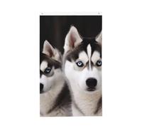Drapeau de chien Husky de 0,9 x 1,5 m, drapeau de jardin vertical double face pour extérieur, cour, maison, bannière amusante pour décoration de maison, drapeaux de jardin à suspendre au mur