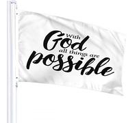 Drapeau de citation de motivation 4x6 FT mot avec toutes choses sont possibles drapeaux extérieurs grandes bannières de cour de bienvenue décor de pelouse de jardin de maison