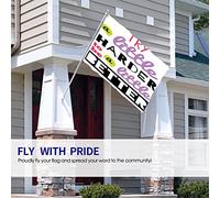 Drapeau de citation de motivation 4x6 FT Try A Little Harder to Be A Little Better Word Drapeaux d'extérieur Grandes bannières de cour de bienvenue Home Garden Yard Lawn Decor