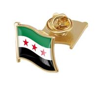 Drapeau de collection de la République syrienne en fer fin pour ami et famille intéressés par l'histoire Drapeau portable