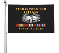 Drapeau de combat des vétérans de la guerre d'Afghanistan, 90 x 150 cm, résistant aux UV, bannière saisonnière avec œillets en laiton, pour extérieur et intérieur