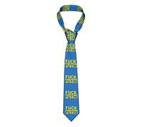 Drapeau de conflit de l'Ukraine et de la Russie Je me tiens avec l'UkrainePoutine soutient l'Ukraine Cravate en soie pour hommes, cadeau, costume, cravate de mariage, mouchoir, boutons de manchette d'