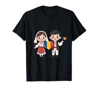 Drapeau de Costume Traditionnel pour Couple roumain T-Shirt