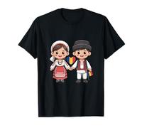Drapeau de Costume Traditionnel pour Couple roumain T-Shirt