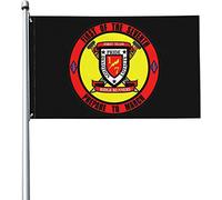 Drapeau De Cour 1Er Bataillon 7E Marines Bannières Double Face Durable Drapeaux Pour Intérieure Clubs Extérieure 152X90Cm